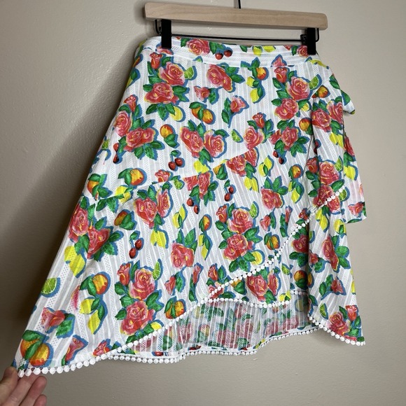 Rollar Rabbit Dresses & Skirts - Floral Wrap Skirt Fruit Citrus Rose Boho Preppy XL Preppy‎ L Beach Rollar Rabbit